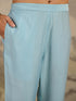 Light Blue Chanderi Silk Embroidered Straight Kurta Set